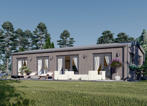 Schwedenhaus Bungalow NICOLE (PREMIUM Isoliert, KfW 40, 44 mm + Holzverschalung), 68 m² avp.ui.product_images.thumbnail 1