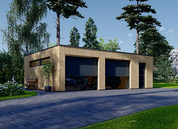 STABILO Echtholz Sichtschutzwände und Umhausungen -  Carport-Garage-Geräte-/Mehrzweckhaus