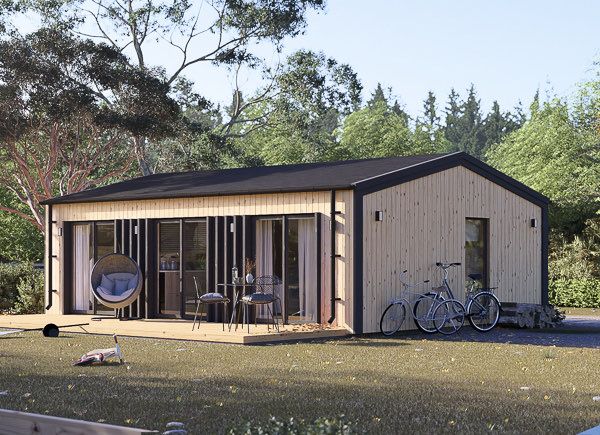 Blockbohlenhaus ANGELA (44 mm + Holzverschalung), 43 m² avp.ui.product_images.thumbnail 1