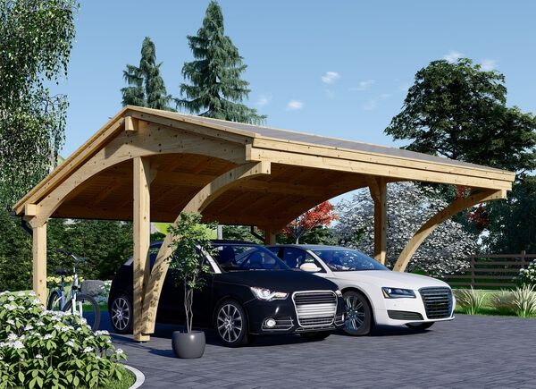 Doppelcarport aus Holz CORA DUO, 5.9x5.9 m, 35 m² avp.ui.product_images.thumbnail 1