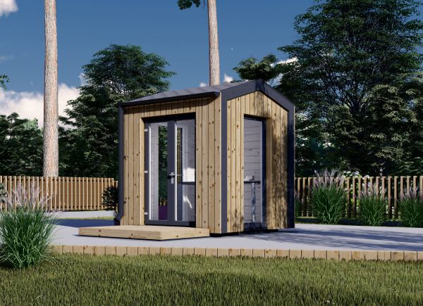 Gartenbüro EMMY (34 mm + Holzverschalung), 2x2 m, 4 m² avp.ui.product_images.thumbnail 1