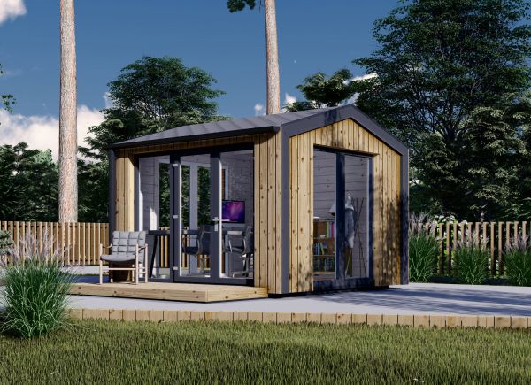 Gartenbüro EMMY (34 mm + Holzverschalung), 3x3 m, 9 m² avp.ui.product_images.thumbnail 1