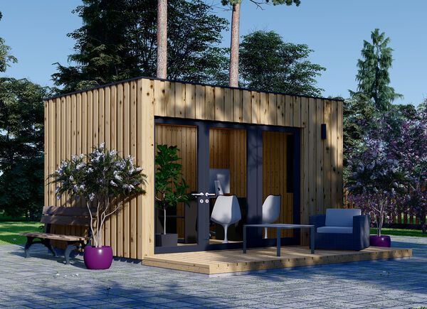 Gartenhaus als Büro PREMIUM (Isoliert, SIPS), 4.1x2.4 m, 10 m² avp.ui.product_images.thumbnail 1