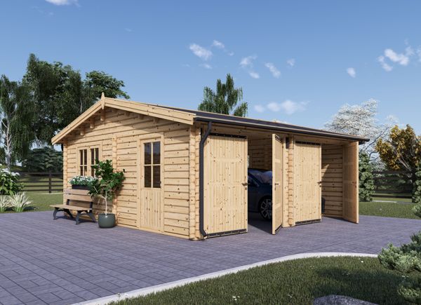 Doppelgarage aus Holz ALTERNATIVE (44 mm), 6x6 m, 36 m² avp.ui.product_images.thumbnail 1