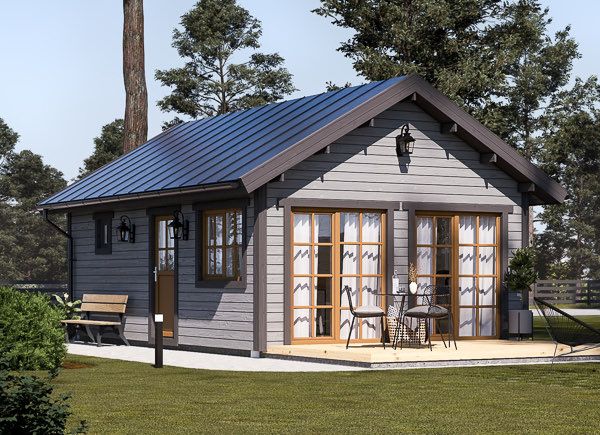 Gartenhaus aus Holz ELSA (Isoliert, 34 mm + Holzverschalung), 4x7 m, 28 m² avp.ui.product_images.thumbnail 1