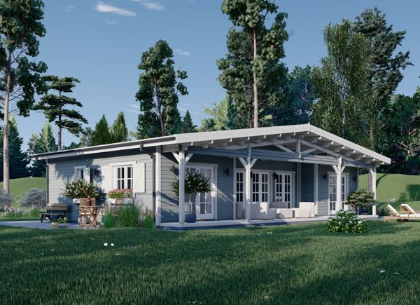 Schwedenhaus Bungalow RIVIERA (PREMIUM Isoliert, KfW 40, 44 mm + Holzverschalung), 84 m² avp.ui.product_images.thumbnail 1