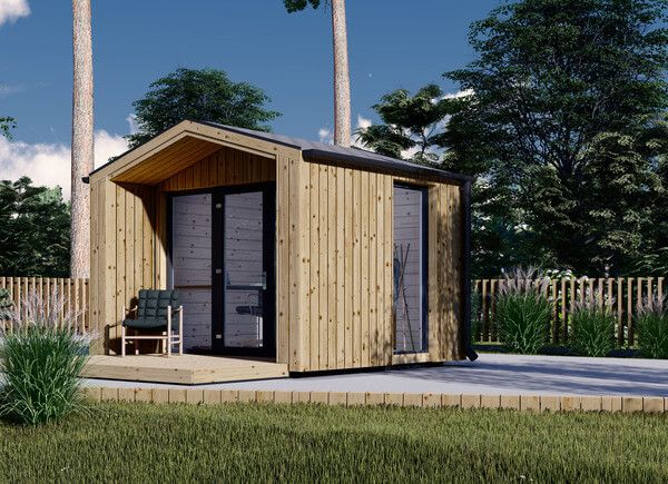 Gartenbüro PIA (34 mm + Holzverschalung), 3x2 m, 6 m² avp.ui.product_images.thumbnail 1