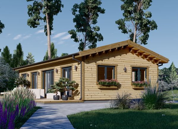 Holzwohnhaus AGNES (PREMIUM Isoliert, KfW 40, 44 mm + Holzverschalung), 68 m² avp.ui.product_images.thumbnail 1