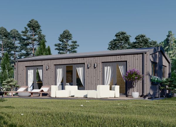 Schwedenhaus Bungalow SELENE (PREMIUM Isoliert, KfW 40, 44 mm + Holzverschalung), 54 m² avp.ui.product_images.thumbnail 1
