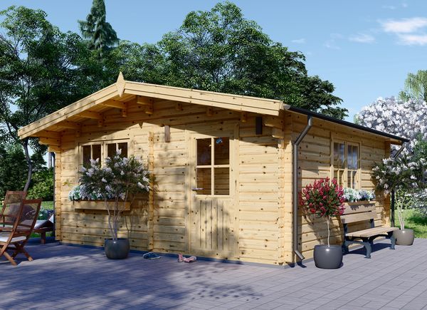 Gartenhaus aus Holz DREUX (44 mm), 6x6 m, 36 m² avp.ui.product_images.thumbnail 1