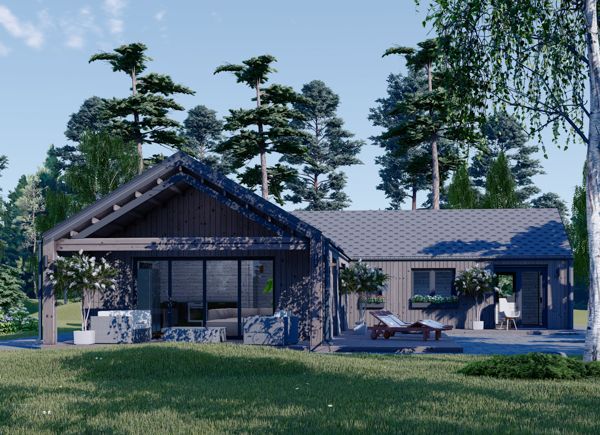 Schwedenhaus TESSA (PREMIUM Isoliert, KfW 40, 44 mm + Holzverschalung), 130 m² avp.ui.product_images.thumbnail 1