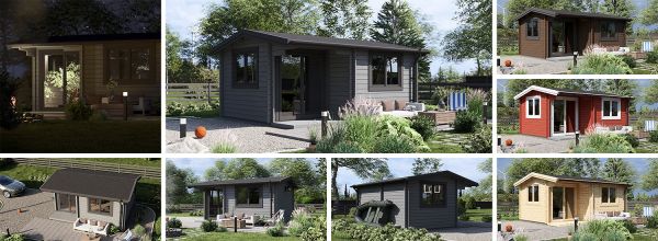 Gartenhaus aus Holz OSLO (44 mm), 5x4 m, 20 m²