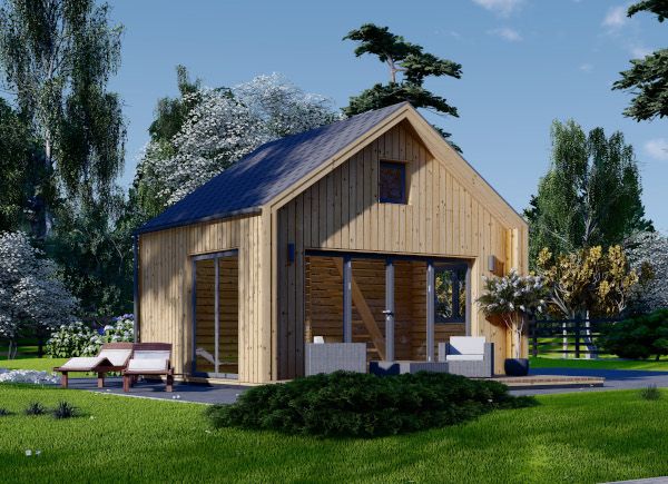 Blockbohlenhaus SARA (34 mm + Holzverschalung), 20 m² avp.ui.product_images.thumbnail 1