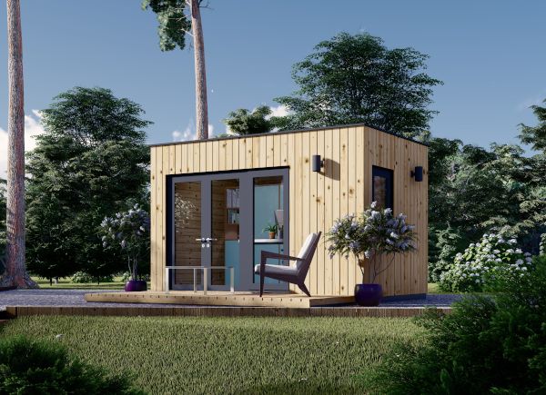 Gartenbüro PREMIUM (34 mm + Holzverschalung), 4.1x2.4 m, 10 m² avp.ui.product_images.thumbnail 1
