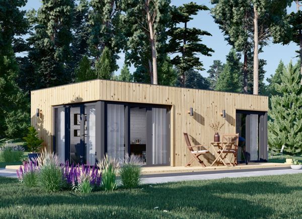 Modern Gartenhaus PREMIUM (Extra Isoliert, 34 mm + Holzverschalung), 7.5x4 m, 30 m² avp.ui.product_images.thumbnail 1