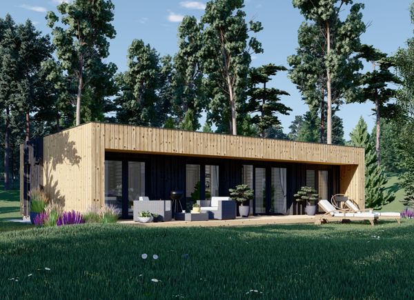 Kleines Holzhaus KAYA 2 (44 mm + Holzverschalung), 64 m² avp.ui.product_images.thumbnail 1
