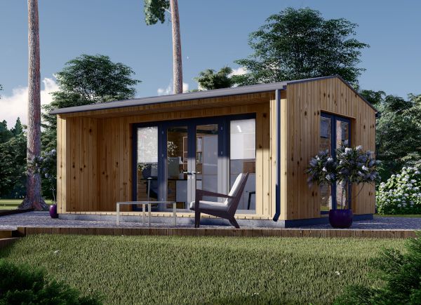 Gartenhaus als Büro TINA (34 mm + Holzverschalung ), 5.5x4 m, 16.5 m² avp.ui.product_images.thumbnail 1