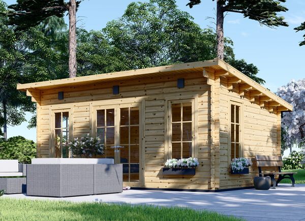 Gartenhaus aus Holz ESSEX (Isoliert, 44+44 mm), 5x4 m, 20 m² avp.ui.product_images.thumbnail 1