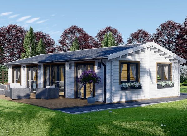Blockbohlenhaus AGNES (Isoliert, 44+44 mm), 75 m² avp.ui.product_images.thumbnail 1