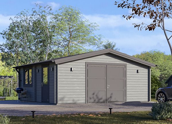 Holzgarage CLASSIC 75 (44 mm), 6x5.7m, 34 m² / 75 m³ avp.ui.product_images.thumbnail 1