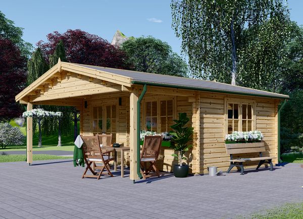 Gartenhaus aus Holz CAMILA (44 mm), 6x6 m, 36 m² avp.ui.product_images.thumbnail 1