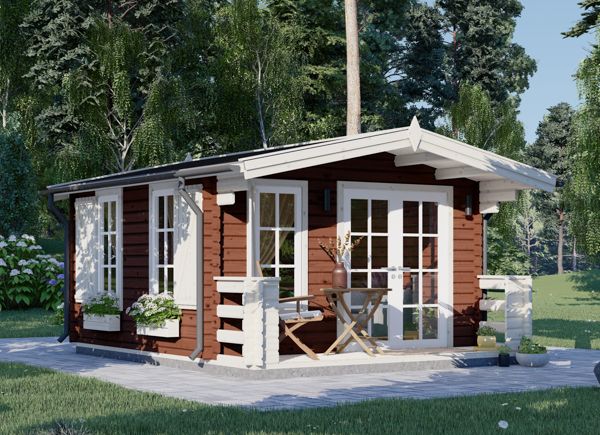 Kleines Schwedenhaus für den Garten KING (Isoliert, 44+44 mm), 4x5 m, 20 m² avp.ui.product_images.thumbnail 1