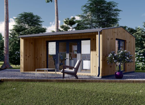 Gartenhaus als Büro TINA (34 mm + Holzverschalung), 5.5x5 m, 22 m² avp.ui.product_images.thumbnail 1