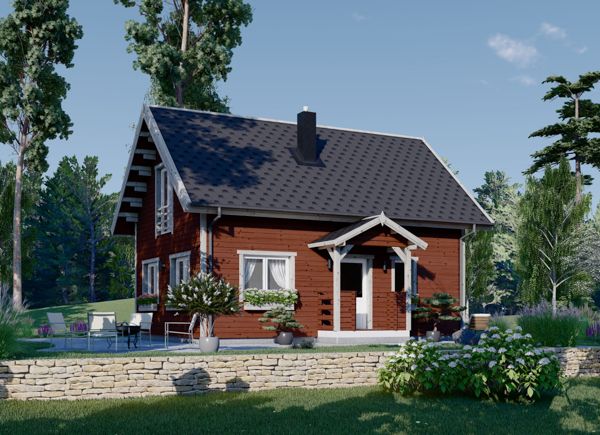 Schwedenhaus EMMA (PREMIUM Isoliert, KfW 40, 44 mm + Holzverschalung), 79 m² avp.ui.product_images.thumbnail 1