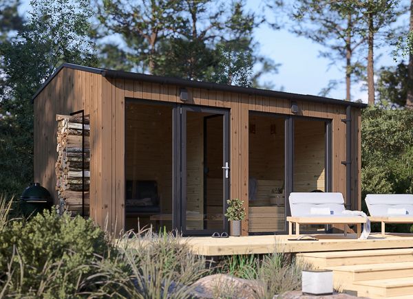 Gartensauna SERENE (34 mm + Holzverschalung), 4.5x2.5 m, 5 m² avp.ui.product_images.thumbnail 1