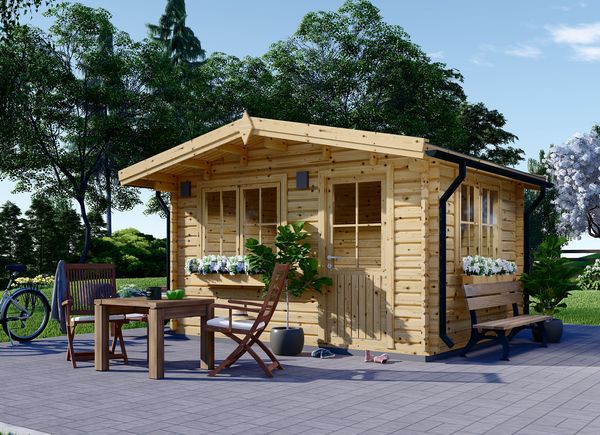 Gartenhaus aus Holz DREUX (44 mm), 4x4 m, 16 m² avp.ui.product_images.thumbnail 1
