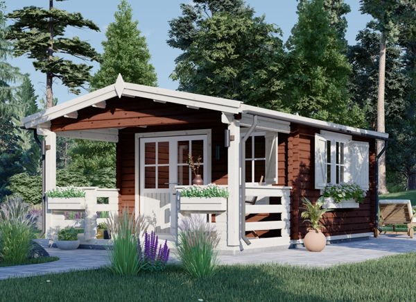 Kleines Schwedenhaus für den Garten SHANON (66 mm), 4x5.75 m, 16 m² + 7 m² Terrasse avp.ui.product_images.thumbnail 1