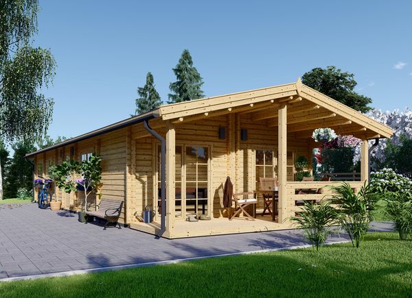 Mobilheim aus Holz AVON M (Isoliert, 44+44 mm), 6x15 m, 90 m² avp.ui.product_images.thumbnail 1