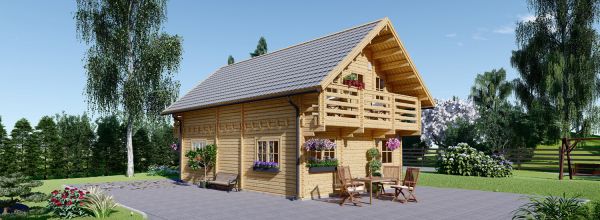 Holzhaus LANGON (44+44 mm), 95 m²