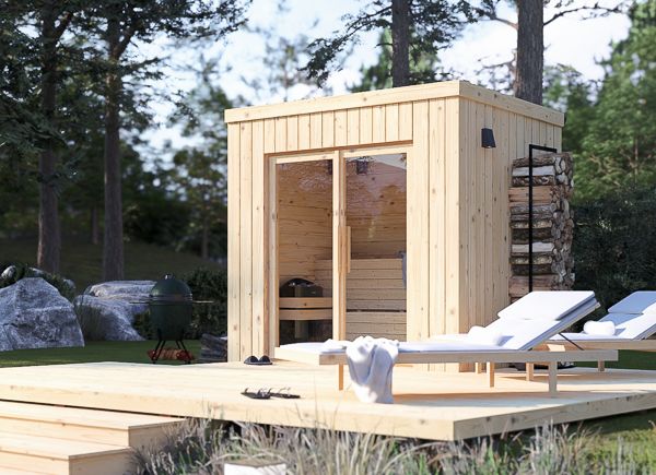 Gartensauna OKO (34 mm + Holzverschalung), 2.3x1.6 m, 2.7 m² avp.ui.product_images.thumbnail 1