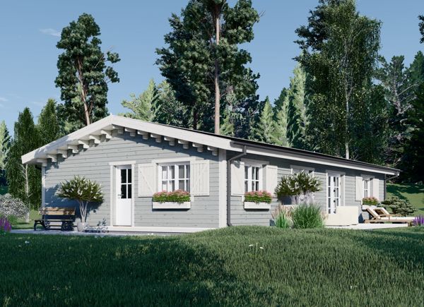 Schwedenhaus Bungalow LIMOGES (PREMIUM Isoliert, KfW 40, 44 mm + Holzverschalung), 96 m² avp.ui.product_images.thumbnail 1