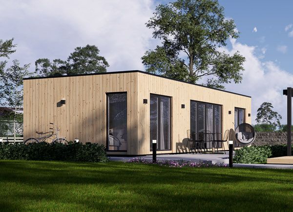 Kleines Holzhaus PREMIUM S (Isoliert, 34 mm + Holzverschalung), 10.5x4.5 m, 47 m² avp.ui.product_images.thumbnail 1