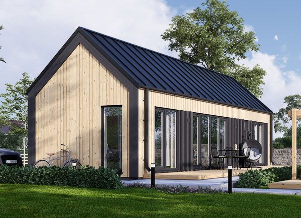 Kleines Holzhaus zum Wohnen ADALINE RV (Isoliert, KfW55), 42 m² avp.ui.product_images.thumbnail 1