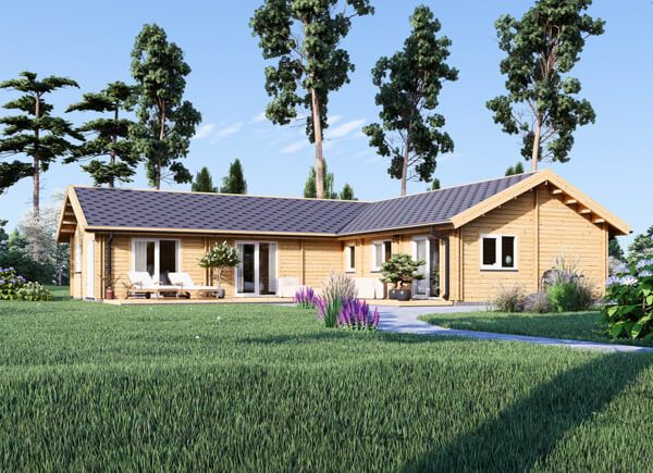 Blockbohlenhaus PAULA S (Isoliert, 44+44 mm), 129 m² avp.ui.product_images.thumbnail 1