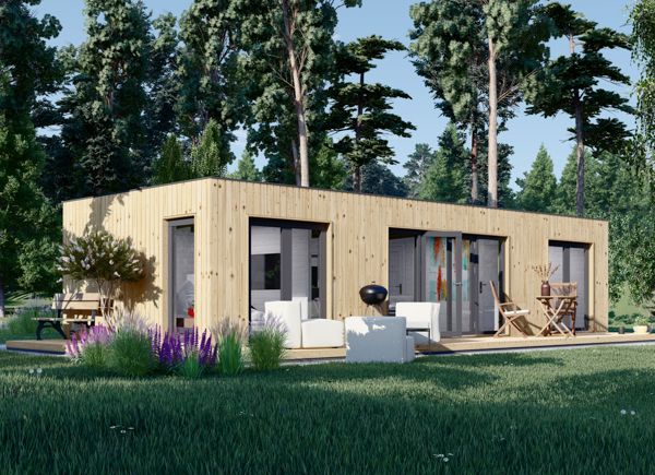 Modernes Ferienhaus aus Holz PREMIUM (Isoliert, SIPS), 10.5x4.5 m, 40 m² avp.ui.product_images.thumbnail 1