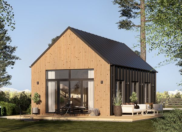 Fertighaus aus Holz MILANA PV (Isoliert, KfW55), 41 m² avp.ui.product_images.thumbnail 1