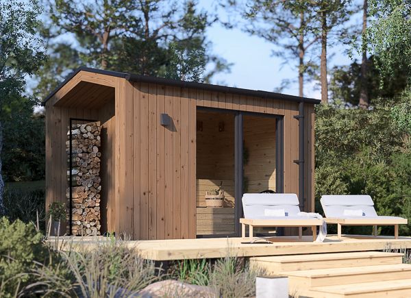 Gartensauna SERENE (34 mm + Holzverschalung), 3.3x2.5 m, 4.95 m² avp.ui.product_images.thumbnail 1