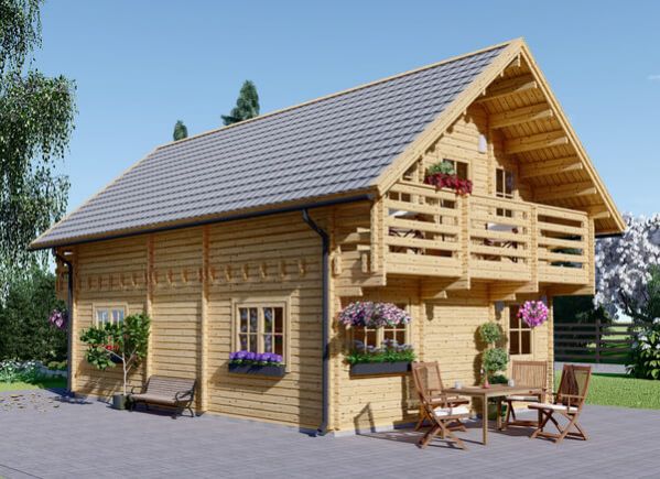 Holzhaus LANGON (44+44 mm), 95 m² avp.ui.product_images.thumbnail 1