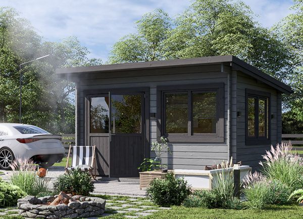 Gartenhaus aus Holz mit Flachdach LILLE (34 mm), 4x3 m, 12 m² avp.ui.product_images.thumbnail 1
