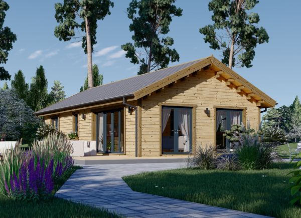 Holzwohnhaus ANICA (PREMIUM Isoliert, KfW 40, 44 mm + Holzverschalung), 65 m² avp.ui.product_images.thumbnail 1
