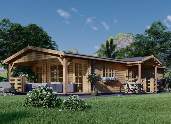 Blockbohlenhaus mit Terrasse DONNA (44 mm), 63 m² + 11.5 m² avp.ui.product_images.thumbnail 1