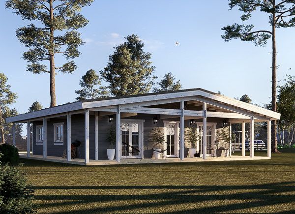 Blockbohlenhaus CARLOTA S PLUS (Isoliert, 58 mm + Holzverschalung), 90 m² avp.ui.product_images.thumbnail 1