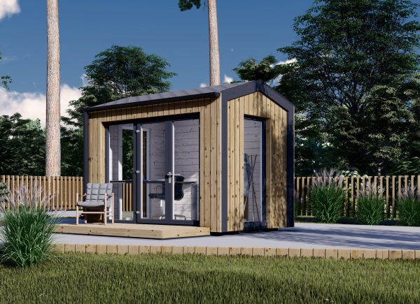 Gartenbüro EMMY (34 mm + Holzverschalung), 3x2 m, 6 m² avp.ui.product_images.thumbnail 1
