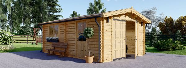 Holzgarage CLASSIC (44 mm), 4x6 m, 24 m²