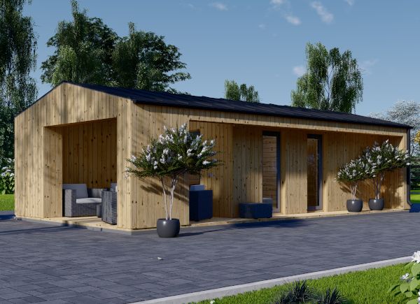 Blockbohlenhaus ANNA Modern (34 mm + Holzverschalung), 37 m² avp.ui.product_images.thumbnail 1