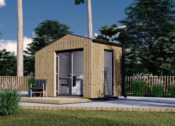 Gartenbüro TONIA (34 mm + Holzverschalung), 3x2 m, 6 m² avp.ui.product_images.thumbnail 1